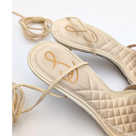 Sam Edelman Pammie Flower Kitten Heel Women's Sandals Pearl Ivory Size US7 - Picture 12 of 12